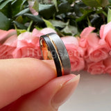 Terrific Offset Groove Brushed Finish 6mm 8mm Mens Womens Tungsten Carbide Ring Comfort Fit Wedding Bands