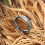 New Luxury Silver Thread Tangle Inlay 4/6/8mm Silver Color Polished Tungsten Carbide Rings Wedding Bands
