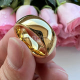 Trendy Jewelry 2/4/6/8/10mm Gold Plated Tungsten Ring For Men and Women Comfort Fit Couple Engagement Wedding Band