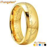 Trendy Laser Engraved 6mm 8mm Fashion Tungsten Carbide Comfort Fit Ring for Men Women - Engagement Wedding Band