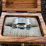 Laser Carved Complex Cross Pattern Dome Polished 6/8mm Comfortable Fit Wedding Tungsten Ring