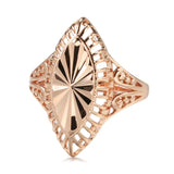 Awesome Hollow Textured New Gothic Personality Embossed 14K Rolled Rose Gold Rings for Women  Jewelry Wedding Party