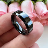 High Polished Beveled Finish Excellent Quality 8MM 6MM 4 Colors Comfort Fit Men Women Tungsten Carbide Wedding Band