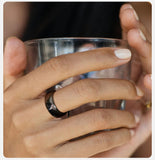 New Arrival Black Anti Scratch Geometric Surface Metal 8mm Tungsten Men Ring,  Engagement, Wedding Band.