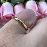 Trendy Jewelry 2/4/6/8/10mm Gold Plated Tungsten Ring For Men and Women Comfort Fit Couple Engagement Wedding Band