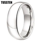 Amazing Domed Polished Finish Gold/Siver/Black Tone 6/8MM Tungsten Carbide Men Women Comfortable Fit Wedding Bands