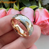Superb 6mm 8mm Cool Pattern Domed Finish Engraved Fashion Men Women Tungsten Engagement Wedding Comfort Fit Band