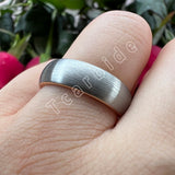 Domed Brushed Multicolor 6mm 8mm Tungsten Comfort Fit Wedding Engagement Ring For Women Men