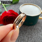 Charming 4MM Tungsten Blank Rings with 2MM Groove For Inlay Channel Polished Shiny Dome Edges Women Wedding Bands
