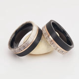 Matte Brushed Deer Antler Inlay 8mm Tungsten Carbide Comfort Fit Wedding Rings For Men Engagement Bands Jewelry