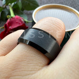Beveled Edges Matte Finish Gold/Black Tone 10mm Tungsten Carbide Rings for Men Women Fashion Engagement Wedding Band