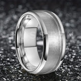 Classic Marvelous Groove Domed Polished 10mm Tungsten Blank Core with 6mm Comfort Fit Rings