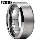 Beveled Edges Matte Finish Gold/Black Tone 10mm Tungsten Carbide Rings for Men Women Fashion Engagement Wedding Band