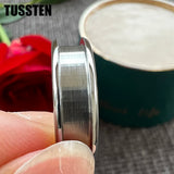 New Arrival Quality 6MM Tungsten 4MM Groove For Inlay Channel Polished with Shiny Dome Edges Wedding Bands