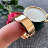 Wonderful High Polished Beveled Finish 6/8MM Men Women Tungsten Comfortable Fit Engagement Wedding Band Rings