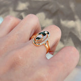 Luxury Glossy AAA Zircon Diamonds Paved Original Design Fashion Filled 14K Rose Gold Women's Ring Daily Jewelry Gift