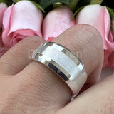 Popular Beveled Center Brushed and Polished 10mm Large Ring Men's Tungsten Engagement Comfortable Fit Ring
