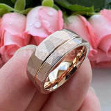 High Quality Cool Hammer 8mm Men and Women Tungsten Comfort Fit Engagement Wedding Band