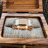 Laser Carved Complex Cross Pattern Dome Polished 6/8mm Comfortable Fit Wedding Tungsten Ring
