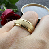 Super Sandblasted Gold 6/8MM Tungsten Ring for Men and Women Fashion Comfortable Fit Engagement Wedding Band