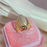 Superb Hollow Pattern Glossy Vintage Fashion Filled 14K Rose Gold Rings For Women - Luxury Ethnic Jewelry