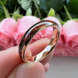Dark Wood Inlay Domed Polished 8mm 6mm 4mm Men Women Tungsten  Comfort Fit Wedding Band Fashion Jewelry Ring
