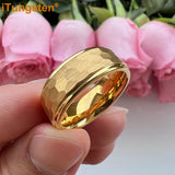 Popular Multicolor 6mm 8mm Men Women Tungsten Hammer Ring Comfort Fit Weddding Band
