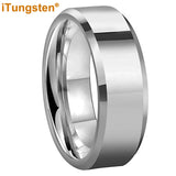 High Polished Beveled Finish Excellent Quality 8MM 6MM 4 Colors Comfort Fit Men Women Tungsten Carbide Wedding Band