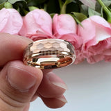 Popular Multicolor 6mm 8mm Men Women Tungsten Hammer Ring Comfort Fit Weddding Band