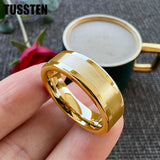 High Quality Polished Brushed Flat 6MM/8MM Tungsten Comfort Fit Wedding Bands for Men and Women Rings