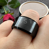 Super Beveled Edges Matte Finish Gold 10/12MM Tungsten Carbide Rings for Men Women, Fashion Engagement Wedding Bands