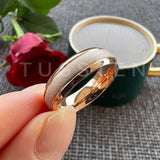 Super Sandblasted Gold 6/8MM Tungsten Ring for Men and Women Fashion Comfortable Fit Engagement Wedding Band