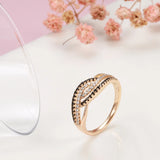 Stunning 14K Filled Rose Gold With White Black AAA Zircon Diamonds Full Paved Luxury Trendy Jewelry Rings For Women