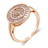 Shiny Retro Setting Filled 14K Rose Gold AAA Zircon Diamonds Full Paved Rings For Women Bride Fine Jewelry Gift