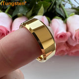 High Polished Beveled Finish Excellent Quality 8MM 6MM 4 Colors Comfort Fit Men Women Tungsten Carbide Wedding Band