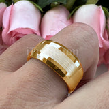 Popular Beveled Center Brushed and Polished 10mm Large Ring Men's Tungsten Engagement Comfortable Fit Ring