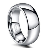 Pure Silver Color Tungsten 2mm/4mm/6mm/8mm Couple Engagement Rings Lovers Jewelry Wedding Bands for Men and Women
