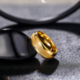 Terrific Frosted 8mm Tungsten Carbide Ring Gold Silver Color For Wedding Engagement BandS Party Rings