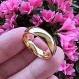 Trendy Jewelry 2/4/6/8/10mm Gold Plated Tungsten Ring For Men and Women Comfort Fit Couple Engagement Wedding Band