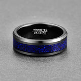 Black 8mm Blue Dragon Tungsten Carbide Soul Mate Ring for Men Wedding Jewelry - Best Gift for Men