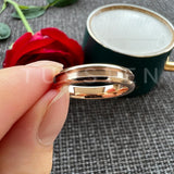 Charming 4MM Tungsten Blank Rings with 2MM Groove For Inlay Channel Polished Shiny Dome Edges Women Wedding Bands
