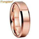 High Polished Beveled Finish Excellent Quality 8MM 6MM 4 Colors Comfort Fit Men Women Tungsten Carbide Wedding Band