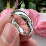 Shiny Polished White Tungsten Couple Ring 2/3/4/5/6/7/8/10mm Nice Comfort Fit Engagement Wedding Bands for Men Women