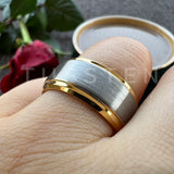 Classic Stepped Beveled Great Workmanship Big 10MM Mens Tungsten Wedding Bands Ideal  Fathers' Day Gift Jewelry