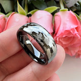 Superb 6mm 8mm Cool Pattern Domed Finish Engraved Fashion Men Women Tungsten Engagement Wedding Comfort Fit Band