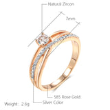New Arrival Crossing Design 14K Filled Rose Gold AAA+ Zirconia Diamonds Luxury Rings - Personality Matching Jewelry