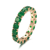 New Unusual Full Claw Green AAA Zircon Fashion Rings For Women - Filled 14K Rose Gold Luxury Jewelry