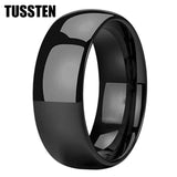 Amazing Domed Polished Finish Gold/Siver/Black Tone 6/8MM Tungsten Carbide Men Women Comfortable Fit Wedding Bands
