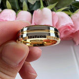 High Polished Excellent  Workmanship 6mm 8mm Two Colors Tungsten Engagement Wedding Band Men Women Fashion Jewelry