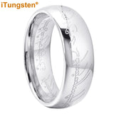 Trendy Laser Engraved 6mm 8mm Fashion Tungsten Carbide Comfort Fit Ring for Men Women - Engagement Wedding Band
